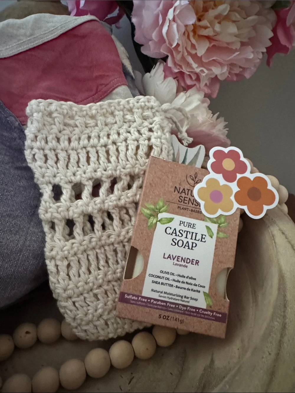 100% cotton Handmade soap bag